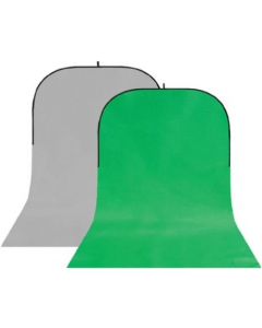 Bakgrunn Sammenleggbar Grå/Grønn - 150x400 cm