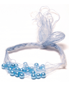 Hårbånd til nyfødtfotografering - Små perler - Blått