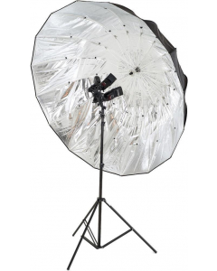 Paraply Reflektiv Sølv - Parabolsk - 157 cm